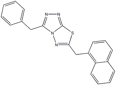 3-benzyl-6-(1-naphthylmethyl)[1,2,4]triazolo[3,4-b][1,3,4]thiadiazole,,结构式