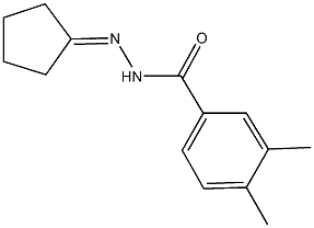 N'-cyclopentylidene-3,4-dimethylbenzohydrazide 化学構造式