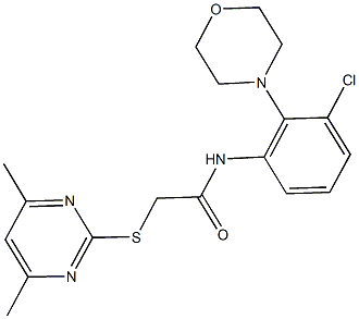 N-[3-chloro-2-(4-morpholinyl)phenyl]-2-[(4,6-dimethyl-2-pyrimidinyl)sulfanyl]acetamide Structure