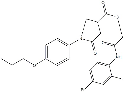 2-(4-bromo-2-methylanilino)-2-oxoethyl 5-oxo-1-(4-propoxyphenyl)-3-pyrrolidinecarboxylate