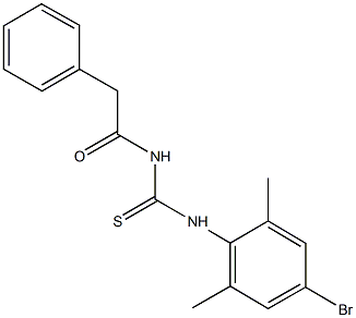 N-(4-bromo-2,6-dimethylphenyl)-N'-(phenylacetyl)thiourea Structure