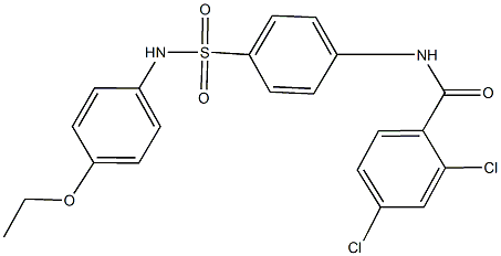2,4-dichloro-N-{4-[(4-ethoxyanilino)sulfonyl]phenyl}benzamide Struktur