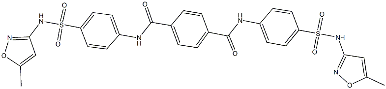 N~1~,N~4~-bis(4-{[(5-methylisoxazol-3-yl)amino]sulfonyl}phenyl)terephthalamide,,结构式