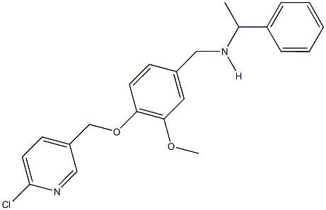  N-{4-[(6-chloro-3-pyridinyl)methoxy]-3-methoxybenzyl}-N-(1-phenylethyl)amine