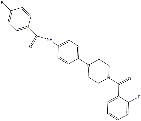 4-fluoro-N-{4-[4-(2-fluorobenzoyl)-1-piperazinyl]phenyl}benzamide Structure