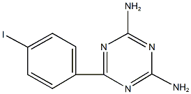 4-amino-6-(4-iodophenyl)-1,3,5-triazin-2-ylamine 化学構造式