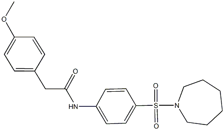 N-[4-(1-azepanylsulfonyl)phenyl]-2-(4-methoxyphenyl)acetamide Struktur