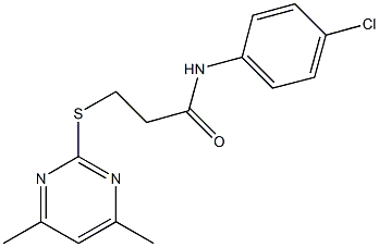 N-(4-chlorophenyl)-3-[(4,6-dimethyl-2-pyrimidinyl)sulfanyl]propanamide