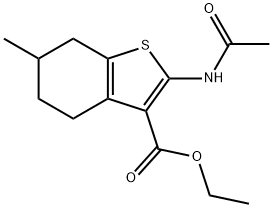 ethyl 2-(acetylamino)-6-methyl-4,5,6,7-tetrahydro-1-benzothiophene-3-carboxylate Struktur