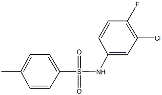 N-(3-chloro-4-fluorophenyl)-4-methylbenzenesulfonamide Structure