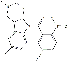 5-{5-chloro-2-nitrobenzoyl}-2,8-dimethyl-2,3,4,4a,5,9b-hexahydro-1H-pyrido[4,3-b]indole