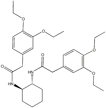 2-(3,4-diethoxyphenyl)-N-(2-{[(3,4-diethoxyphenyl)acetyl]amino}cyclohexyl)acetamide 结构式