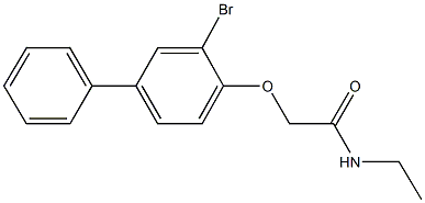 2-[(3-bromo[1,1'-biphenyl]-4-yl)oxy]-N-ethylacetamide Struktur