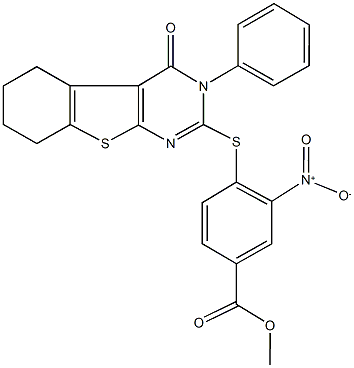 methyl 3-nitro-4-[(4-oxo-3-phenyl-3,4,5,6,7,8-hexahydro[1]benzothieno[2,3-d]pyrimidin-2-yl)sulfanyl]benzoate