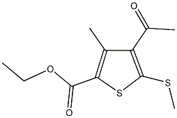 ethyl 4-acetyl-3-methyl-5-(methylsulfanyl)thiophene-2-carboxylate 结构式