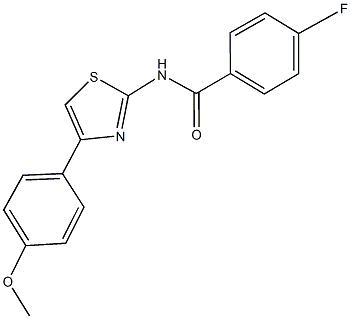 4-fluoro-N-[4-(4-methoxyphenyl)-1,3-thiazol-2-yl]benzamide 化学構造式