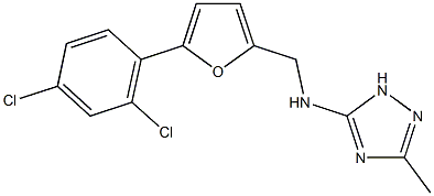 N-{[5-(2,4-dichlorophenyl)-2-furyl]methyl}-N-(3-methyl-1H-1,2,4-triazol-5-yl)amine Structure