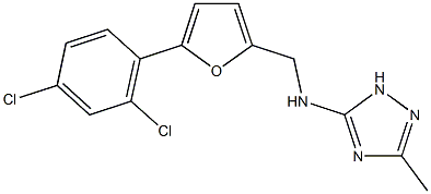 N-{[5-(2,4-dichlorophenyl)-2-furyl]methyl}-N-(3-methyl-1H-1,2,4-triazol-5-yl)amine 化学構造式