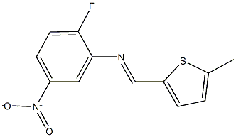 2-fluoro-N-[(5-methyl-2-thienyl)methylene]-5-nitroaniline Struktur