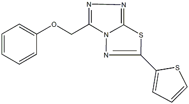 phenyl [6-(2-thienyl)[1,2,4]triazolo[3,4-b][1,3,4]thiadiazol-3-yl]methyl ether,,结构式