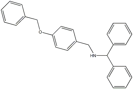 N-benzhydryl-N-[4-(benzyloxy)benzyl]amine,,结构式