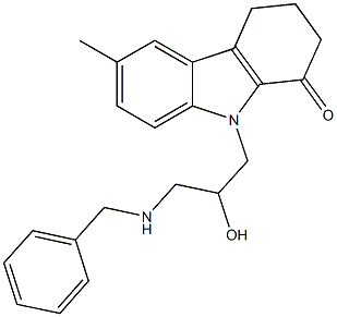 9-[3-(benzylamino)-2-hydroxypropyl]-6-methyl-2,3,4,9-tetrahydro-1H-carbazol-1-one Structure