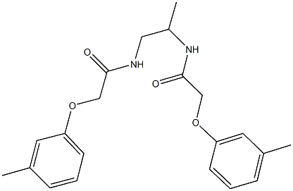 N-(1-methyl-2-{[(3-methylphenoxy)acetyl]amino}ethyl)-2-(3-methylphenoxy)acetamide Struktur