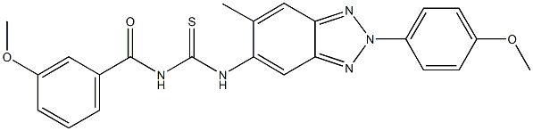  N-(3-methoxybenzoyl)-N'-[2-(4-methoxyphenyl)-6-methyl-2H-1,2,3-benzotriazol-5-yl]thiourea