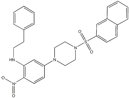 1-{4-nitro-3-[(2-phenylethyl)amino]phenyl}-4-(2-naphthylsulfonyl)piperazine Structure