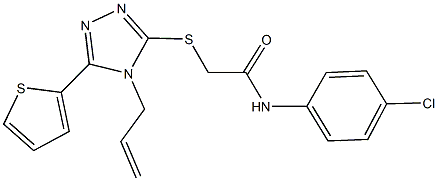  2-{[4-allyl-5-(2-thienyl)-4H-1,2,4-triazol-3-yl]sulfanyl}-N-(4-chlorophenyl)acetamide