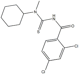 N-cyclohexyl-N'-(2,4-dichlorobenzoyl)-N-methylthiourea Structure