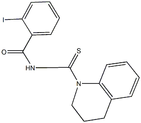 N-(3,4-dihydro-1(2H)-quinolinylcarbothioyl)-2-iodobenzamide 化学構造式