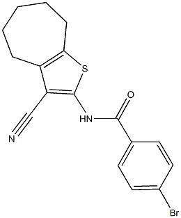 4-bromo-N-(3-cyano-5,6,7,8-tetrahydro-4H-cyclohepta[b]thien-2-yl)benzamide|