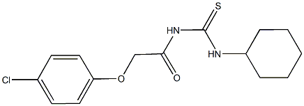 N-[(4-chlorophenoxy)acetyl]-N'-cyclohexylthiourea Structure