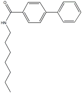 N-heptyl[1,1'-biphenyl]-4-carboxamide 化学構造式