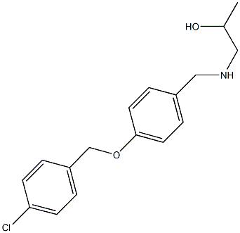 1-({4-[(4-chlorobenzyl)oxy]benzyl}amino)-2-propanol,,结构式