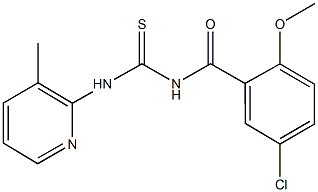 N-(5-chloro-2-methoxybenzoyl)-N'-(3-methyl-2-pyridinyl)thiourea Structure