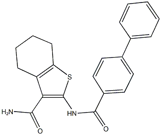 2-[([1,1'-biphenyl]-4-ylcarbonyl)amino]-4,5,6,7-tetrahydro-1-benzothiophene-3-carboxamide
