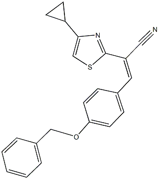  3-[4-(benzyloxy)phenyl]-2-(4-cyclopropyl-1,3-thiazol-2-yl)acrylonitrile