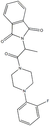 2-{2-[4-(2-fluorophenyl)-1-piperazinyl]-1-methyl-2-oxoethyl}-1H-isoindole-1,3(2H)-dione Struktur