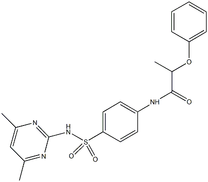 N-(4-{[(4,6-dimethyl-2-pyrimidinyl)amino]sulfonyl}phenyl)-2-phenoxypropanamide 结构式