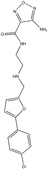  4-amino-N-[2-({[5-(4-chlorophenyl)-2-furyl]methyl}amino)ethyl]-1,2,5-oxadiazole-3-carboxamide