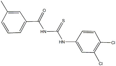 N-(3,4-dichlorophenyl)-N'-(3-methylbenzoyl)thiourea Struktur