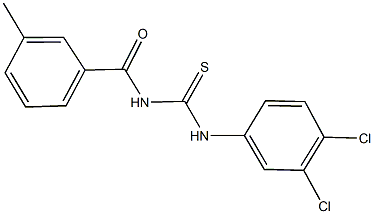 N-(3,4-dichlorophenyl)-N'-(3-methylbenzoyl)thiourea,,结构式