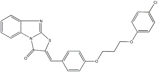 2-{4-[3-(4-chlorophenoxy)propoxy]benzylidene}[1,3]thiazolo[3,2-a]benzimidazol-3(2H)-one Structure