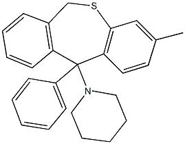 1-(3-methyl-11-phenyl-6,11-dihydrodibenzo[b,e]thiepin-11-yl)piperidine 结构式