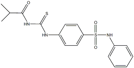 4-{[(isobutyrylamino)carbothioyl]amino}-N-phenylbenzenesulfonamide Structure
