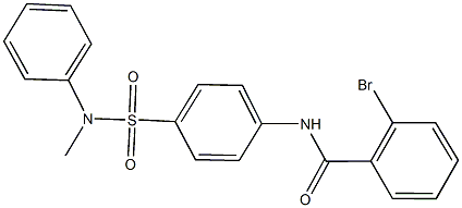 2-bromo-N-{4-[(methylanilino)sulfonyl]phenyl}benzamide,,结构式