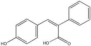 3-(4-hydroxyphenyl)-2-phenylacrylic acid Struktur