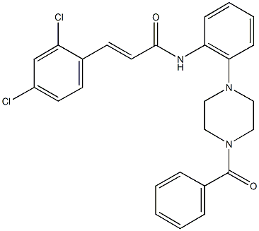N-[2-(4-benzoyl-1-piperazinyl)phenyl]-3-(2,4-dichlorophenyl)acrylamide Structure